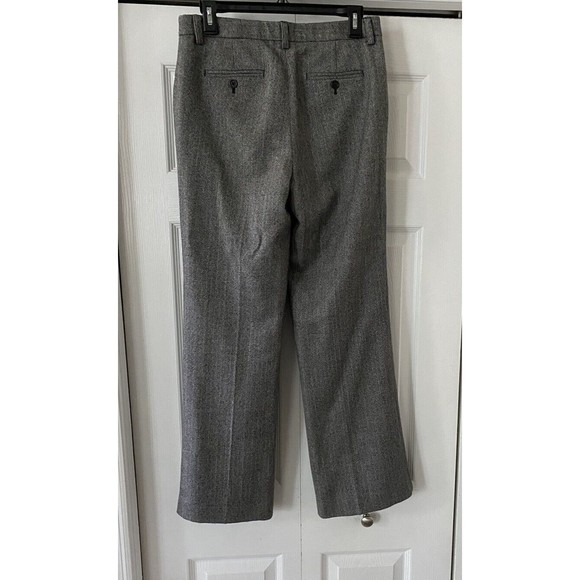 Vintage J. Crew Favorite Fit Wool Herringbone Gray Dress Pants Size 6 -Lined - Picture 7 of 14
